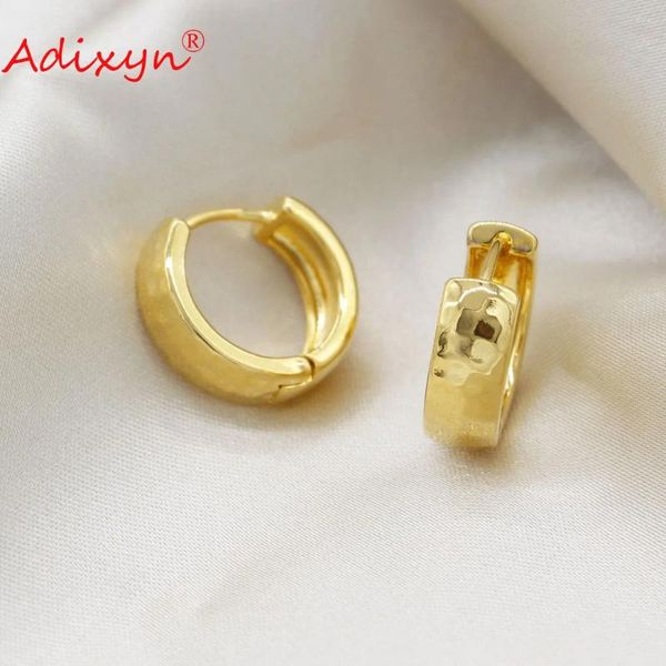 Pendientes de tuerca Adixyn, Color dorado, redondos para mujeres, niñas y niños, fiesta africana de Oriente Medio, regalos de joyería para boda N081211