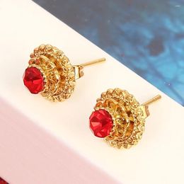 Boucles d'oreilles Afrique pour les femmes rondes d'Éthiopie Indonésie Nigeria Congo Congo Fashion Bijoux