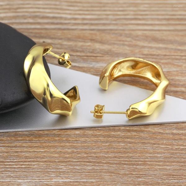 AIBEF – boucles d'oreilles tendance géométriques en métal plaqué or pour femmes, bijoux de tempérament Simple, cadeaux de fête personnalisés de mariage