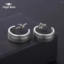 Stud Oorbellen Oude Zilveren Kleur Geometrische Ovale Oorbel Punk Verlangde Tarwe Oren Boeddha Voor Vrouwen Vintage Brinco