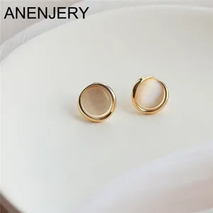 Boucles d'oreilles ANENJERY oeil de chat pour femmes coréen minimaliste tempérament Animal opale boucle d'oreille filles bijoux cadeau Pendientes Mujer