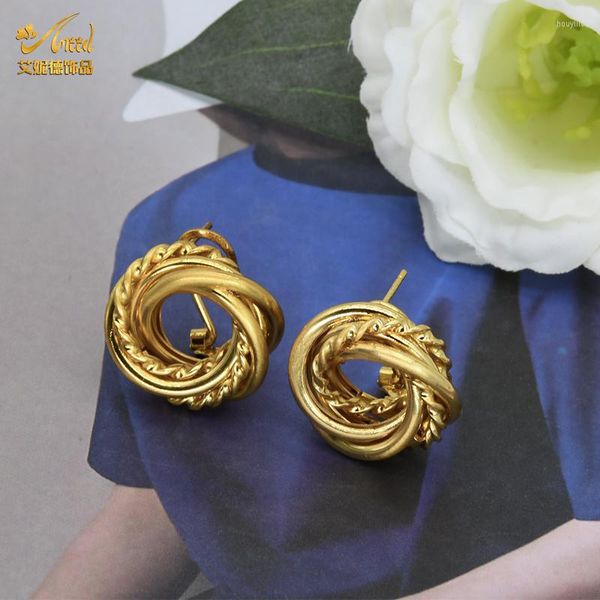 Boucles d'oreilles ANIID pour femmes plaqué or rond déclaration boucles d'oreilles 2023 tendance mode bijoux mexicain cadeau celtique