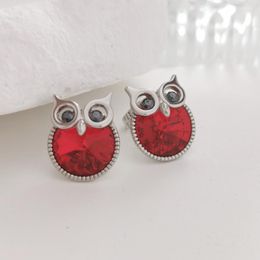 Stud Earrings Animal Designer Boucles D'Oreilles gemaakt met Oostenrijks Crystal For Women Party Fashion Red Studs Ooringen Jaar Bijoux Gift