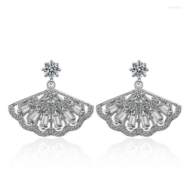 Boucles d'oreilles Aros Mujer Oreja S925 bijoux en argent Sterling boucle d'oreille en diamant originale pour les femmes Triangle Orecchini pierre précieuse