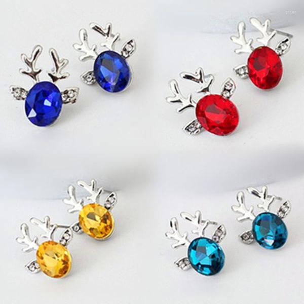 Boucles d'oreilles arrivée mode cerf pour les femmes fête cadeau de noël Animal cristal bois boucle d'oreille dames Brincos