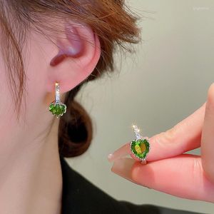 Boucles d'oreilles Arrivées Fashion Water Drop Women Classic Simple mignon Elegant Elegant Green Female Bijoux