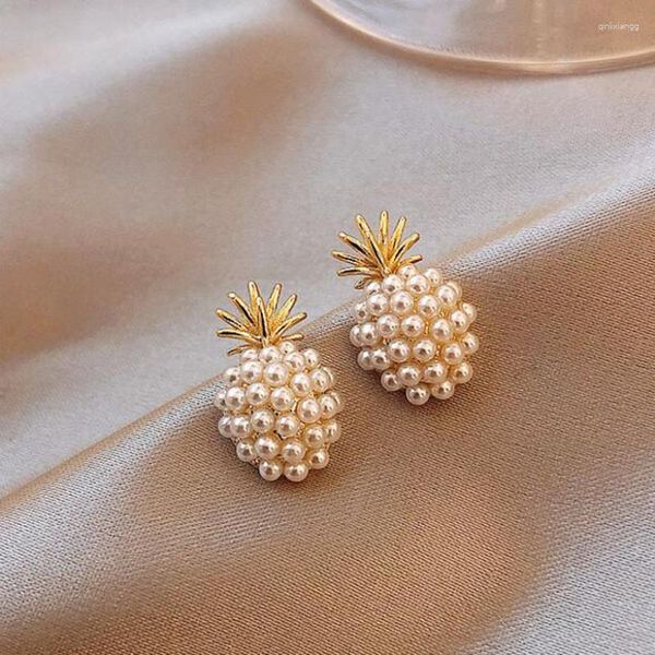 Boucles d'oreilles géométriques en forme d'ananas pour femmes, bijoux classiques à la mode, cadeau de fête