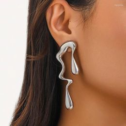 Boucles d'oreilles asymétriques en métal, Style européen et américain, mode personnalisée, accessoires de voyage pour dames et filles, mariage