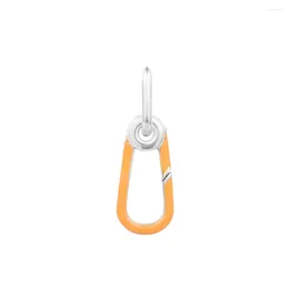 Boucles d'oreilles Authentiques 925 Sterling Silver Me Bright Orange Hoop Link Single For Women Jewelry Ear Brincos