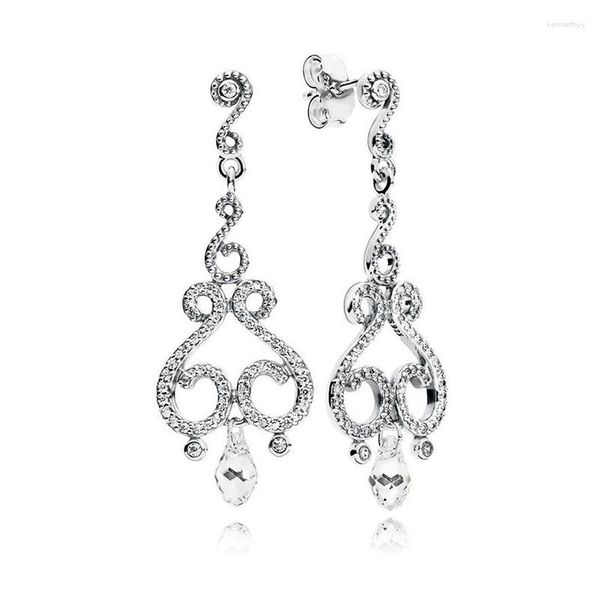 Boucles d'oreilles à tige authentique 925 en argent Sterling lustre gouttelettes mode goutte pour les femmes cadeau bijoux à bricoler soi-même