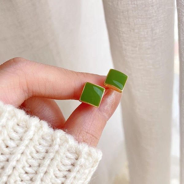 Pendientes de tuerca verde aguacate diseñador de moda Simple para mujer joyería moderna de moda al por mayor