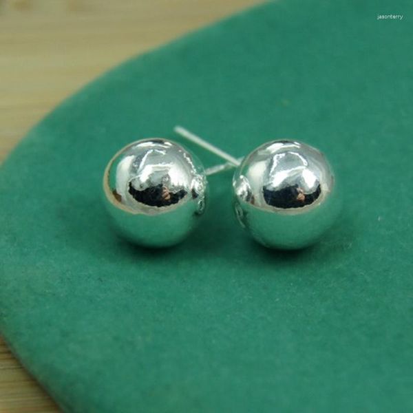 Pendientes de tuerca BABYLLNT Plata de Ley 925 6mm/8mm/10mm círculo redondo sólido bola pendiente mujer moda boda compromiso joyería Gif