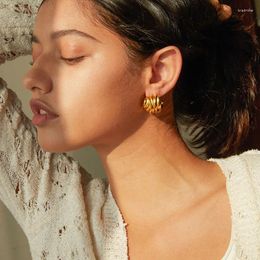 Boucles d'oreilles Stud Forme en acier inoxydable pour femmes bijoux simples minimalistes en 2024