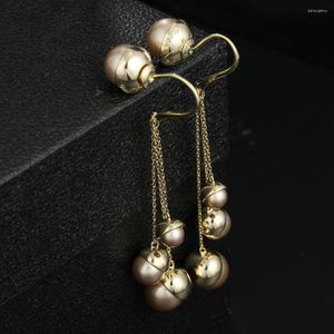 Boucles d'oreilles pendantes en perles pour femmes, accessoires de bijoux, à la mode, 2023