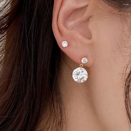 Boucles d'oreilles BOAKO 925 argent Sterling luxe Zircon pendentif femmes fiançailles à la mode oreille percée mode bijoux accessoires