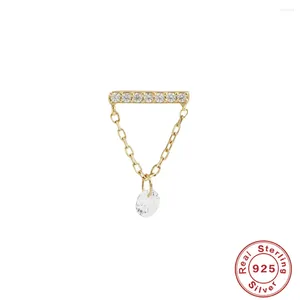 Boucles d'oreilles Boako gland pendentif S925 en argent Sterling simple percé bijoux rangée Zircon couture accessoires de luxe dames