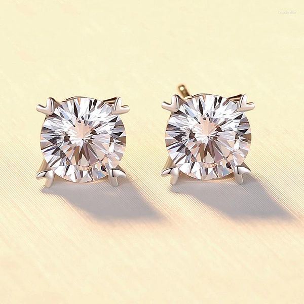 Boucles d'oreilles BOEYCJR 925 argent 1ct D couleur Moissanite VVS bijoux fins diamant coeur boucle d'oreille pour les femmes cadeau