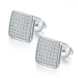 Boucles d'oreilles BOEYCJR 925 argent D couleur Moissanite 0.59ct Total VVS bijoux fins Hip Hop diamant pour hommes