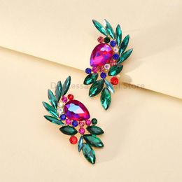 Stud Oorbellen Boheems Veelkleurig Kristalglas Decor Voor Vrouwen Trend Luxe Kwaliteit Ongebruikelijke Bruiloft Sieraden Accessoires