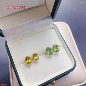 Boucles d'oreilles Bijoux Boutique 925 Sterling Silver Natural Gem Olivine Women's Birthday Christmas and Year Gift for Girls '