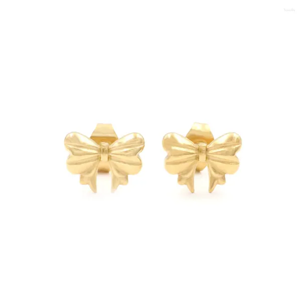 Boucles d'oreilles avec nœud pour femmes, chaîne serpent plate en acier inoxydable, bijoux de déclaration, cadeau pour filles