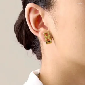 Boucles d'oreilles en laiton de petite taille pour femmes, bijoux Punk de fête, robe de spectacle en T, piste coréenne et japonaise INS