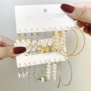 Stud Pendientes Mariposa Serpiente Para Niñas Studs Tragus Piercing Gold Jewelry Earing Set Pack Oorbellen Aretes Brincos Bijoux FemmeStud
