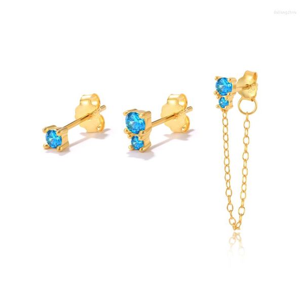 Boucles d'oreilles CANNER coloré Zircon boucles d'oreilles ensembles 925 en argent Sterling Cartilage Piercing pour les femmes bijoux cadeaux