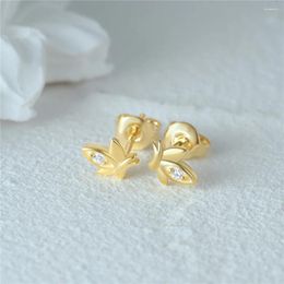 Stud Earrings Canner Jewelry S925 Sterling Silver Butterfly Super Fairy Niche High-End Sense Sense Simple Women