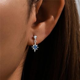 Stud Earrings Canner S925 Sterling Silver Blue Zirkon Star Ball Thread For Women 2024 18K Gold Classic Fine Jewelry Party Gifts