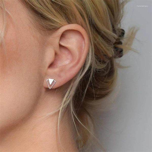 Pendientes CANNER S925 de plata esterlina, pendiente triangular geométrico Simple para mujer, joyería fina exquisita, regalos de fiesta Brincos