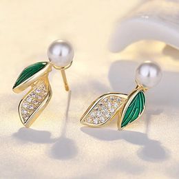 Boucles d'oreilles CAOSHI couleur or esthétique pour femmes, bijoux en zircone brillants, accessoires de Design exquis pour cérémonie de mariage