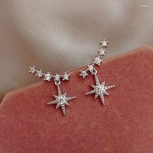 Boucles d'oreilles CAOSHI étoile exquise pour les femmes gracieuses accessoires de mariage avec zircon cubique brillant mode bijoux féminins