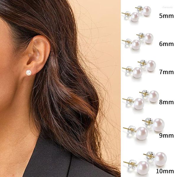 Boucles d'oreilles à tige CAOSHI polyvalent simulé perle oreille mode Simple pour les femmes accessoires portables quotidiens bijoux de mariage gracieux