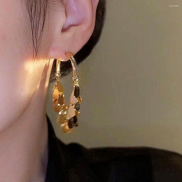 Boucles d'oreilles chaîne gland à la mode paillettes métalliques bohême longue boucle d'oreille pour femmes Sexy filles bijoux mode Punk