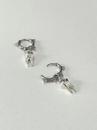 Boucles d'oreilles à breloques pour femmes, punk, mode coréenne, bijoux gothiques, dents Grunge Rock, accessoire Y2k