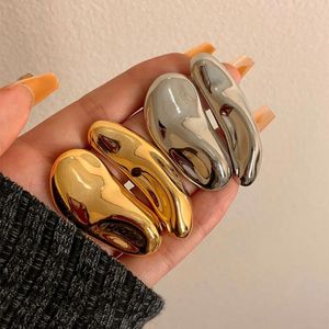 Pendientes de tuerca de Metal asimétrico elegante para mujer, accesorios de joyería Retro únicos europeos y americanos, regalos 2023