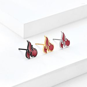 Stud -oorbellen Chinese stijl Torch Flame Hipster Super coole modemannen en vrouwen persoonlijkheid Hip Hop met accessoires