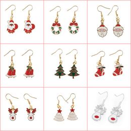 Stud oorbellen kerstcadeaus schattige cartoon sneeuwvlokken Santa Claus kinder ornamenten meisjes ornamentenstudie