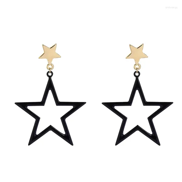 Pendientes De Botón Estrella De Navidad Mujer Moda Salvaje Hipster Temperamento Festival Joyería