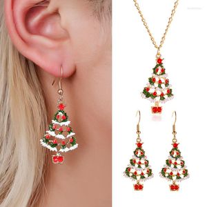 Stud Earrings Christmas Tree Hollow Out ketting dames mode sieraden cadeau meisjesjaar feestaccessoires