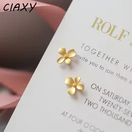 Boucles d'oreilles CIAXY – boucles d'oreilles à fleurs pour femmes, simples et élégantes, mode coréenne, bijoux plaqués or 14 carats, 2024