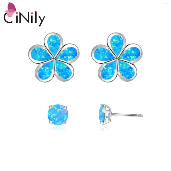 Boucles d'oreilles étalon CINULY 2 paires de feu d'oeurs d'opale rose plaque à oreille à oreille petite boucle d'oreille ronde bohême boho été chic bijoux