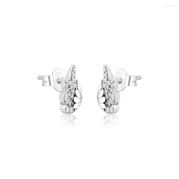Boucles d'oreilles CKK 925 Bijoux en argent sterling plumes majestueuses adapt￩es ￠ DIY Femmes Gift Original