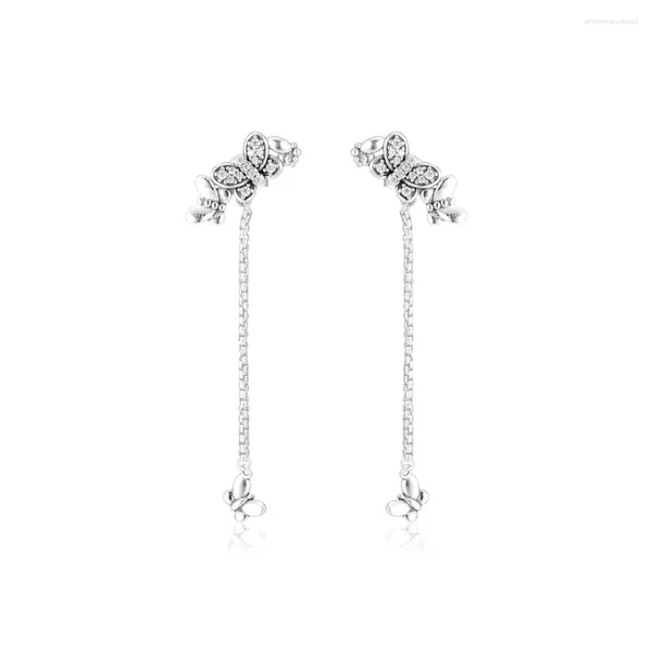 Boucles d'oreilles CKK CKK Butterflies éblouissantes Boucle d'oreille pour les femmes Sterling Silver 925 Jewelry Pendientes Oreilles Brincos Aretes