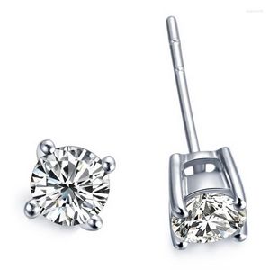 Boucles d'oreilles à tige classique 1Ct chaque 6.5mm D Moissanite platine 950 boucle d'oreille pour elle bijoux de cérémonie femme cadeau Saint-Valentin