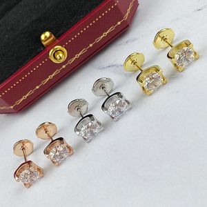Boucles d'oreilles classiques en argent Sterling 925, tête de taureau, diamant unique, tempérament Simple, haute, bijoux, cadeau de fête