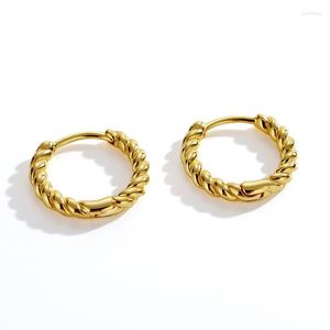 Stud Earrings Classic Minimalist Twist Women's Gold Silver