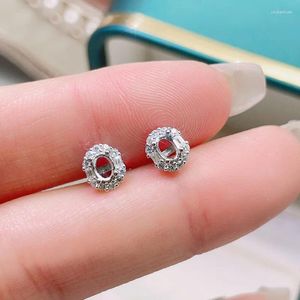 Oorknopjes Klassieke zetting Voor sieraden DIY 3 mm 4 mm Edelsteen Studs Instellingen Allergievrij 3 lagen 18K goudplating