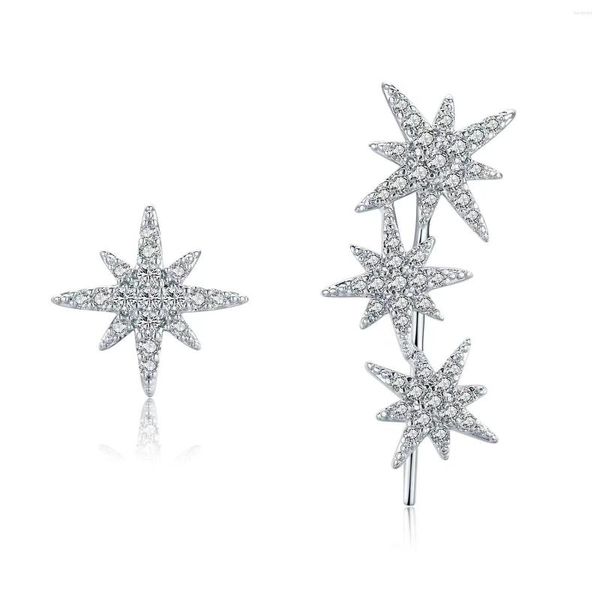 Pendientes de botón Estrellas clásicas Piercings asimétricos Joyería de estrella para mujer Oreja linda Brinco Zk40